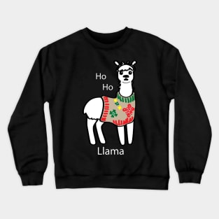 Funny Ho Ho Llama Ugly Christmas Sweater Crewneck Sweatshirt